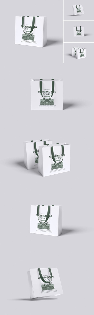 购物袋模型样机 (PSD,PDF)