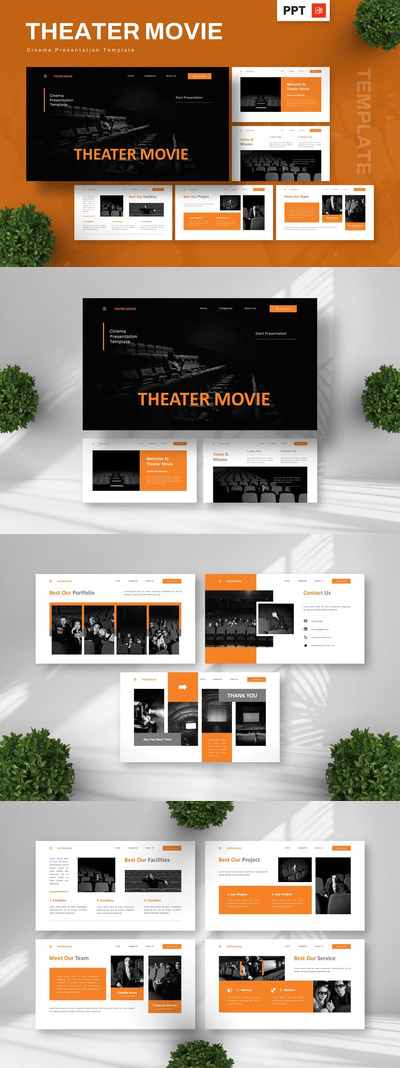 剧院电影 PPT模板 (PPTX)
