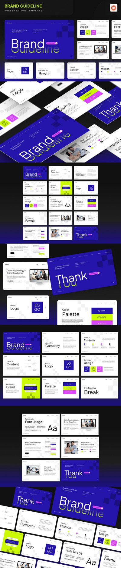 品牌指南PPT模板 (PPTX)