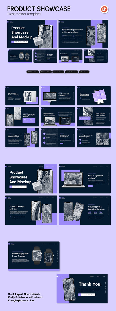 产品展示展示PPT模板 (PPTX)