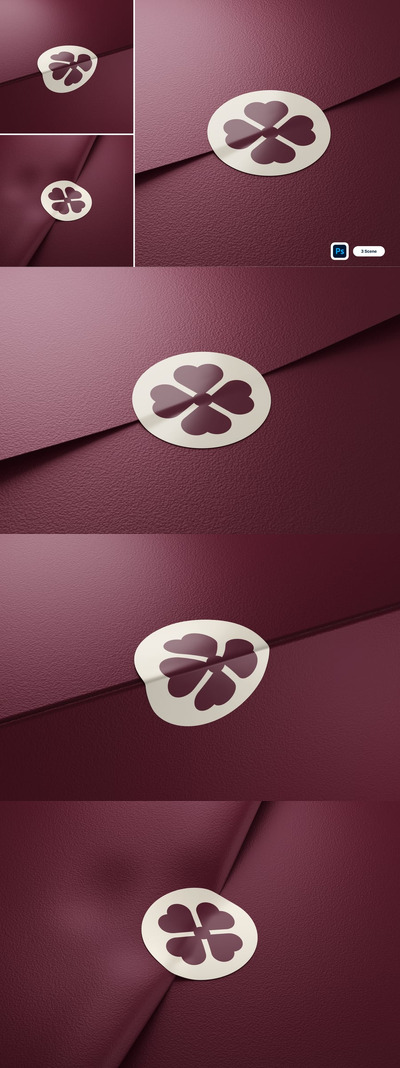 豪华标签封条模型样机 (PSD)