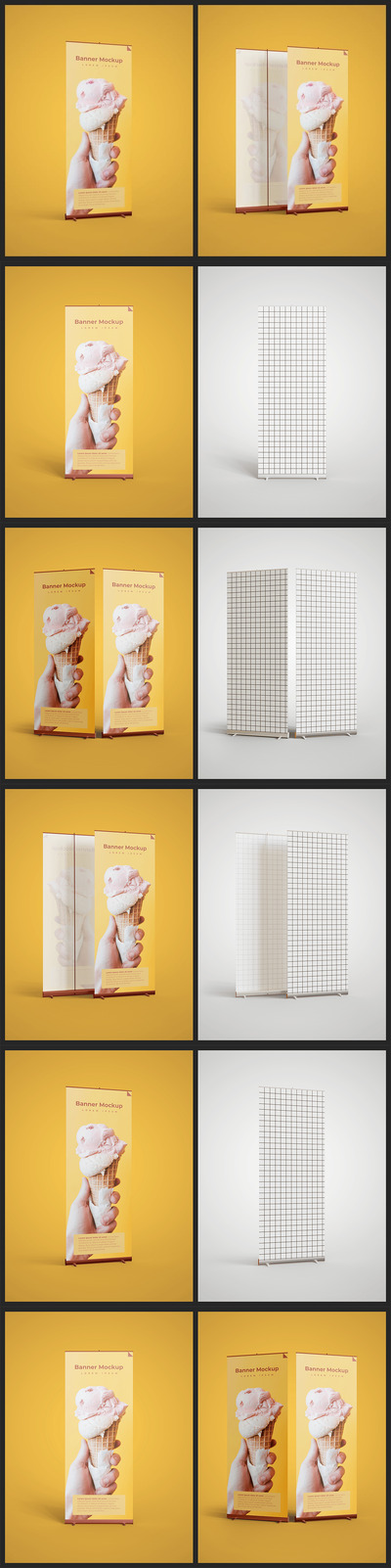 易拉宝设计模型样机 (PSD)