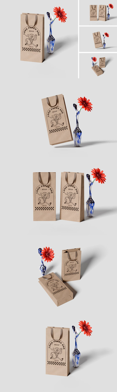 纸袋模型样机 (PSD,PDF)