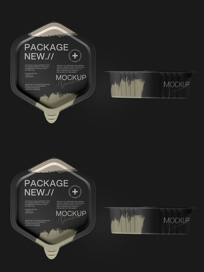 现代食品包装杯模型模板样机 (PSD)