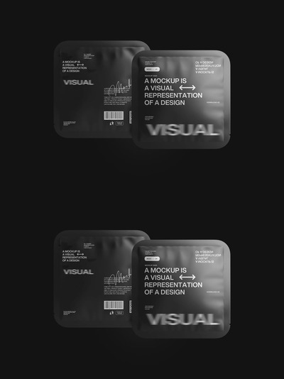 食品袋包装模型样机 (PSD)