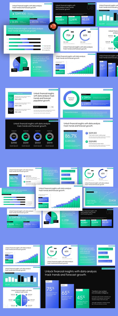 数据可视化PPT模板 (PPTX)
