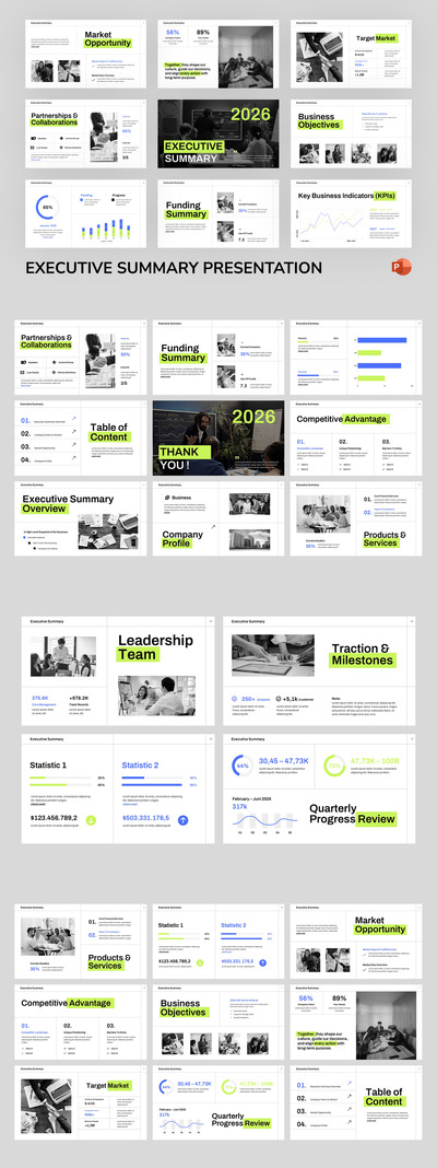 执行摘要PPT模板 (PPTX)