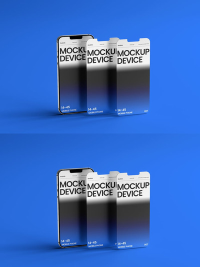 手机屏幕模型样机 (PSD)