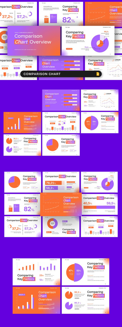 比较图表PPT模板 (PPTX)