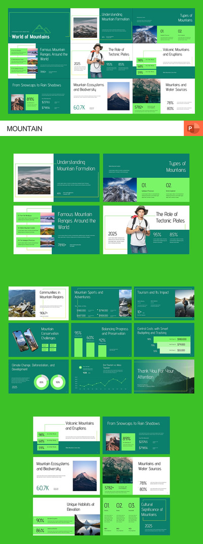 度假景区介绍PPT模板 (PPTX)