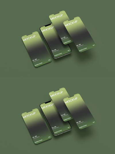 现代智能手机UI模型模板样机 (PSD)