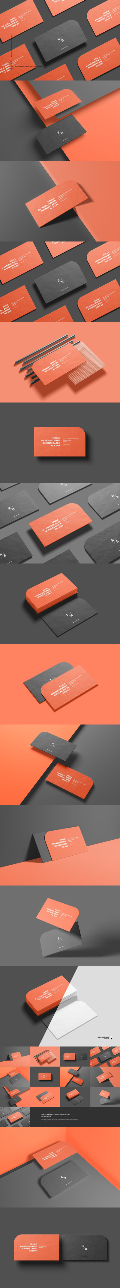 单圆形名片模型样机 (PSD)