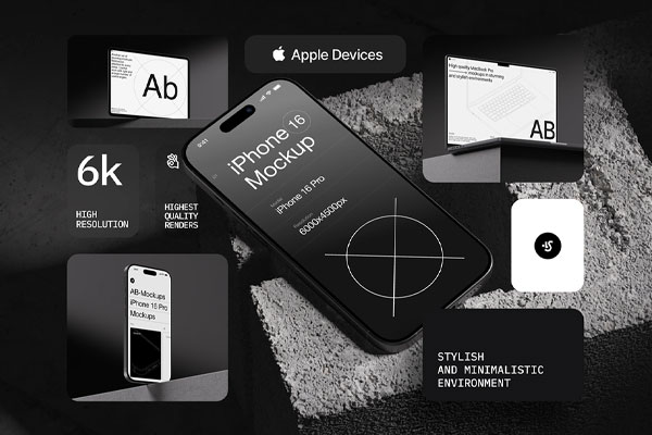 3.3GB高端的 MacBook、iPad 和 iPhone 2025系列样机合集下载（PSD,Sketch,Fig）