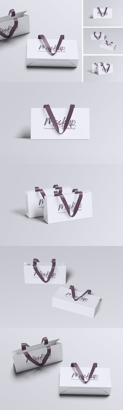 手提袋模型样机 (PSD,PDF)