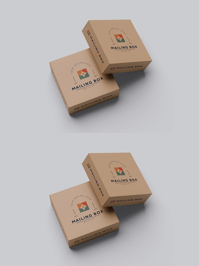 邮箱快递盒模型样机 (PSD,PDF)