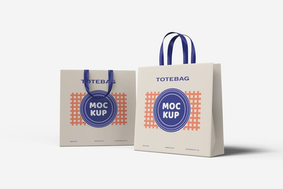 手提袋模型样机 (JPG,PDF,PSD)