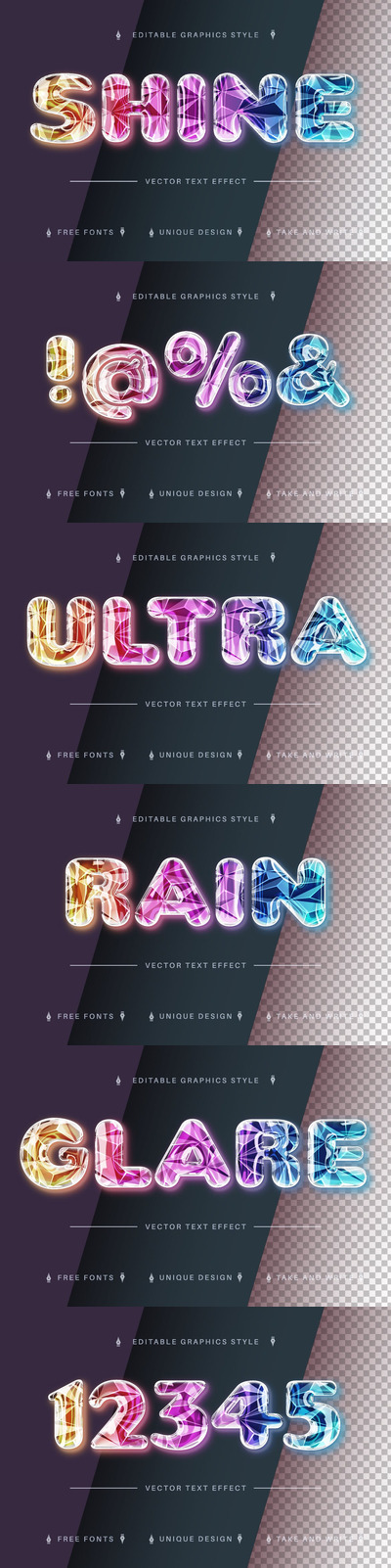 AI钻石字体样式（Ai）