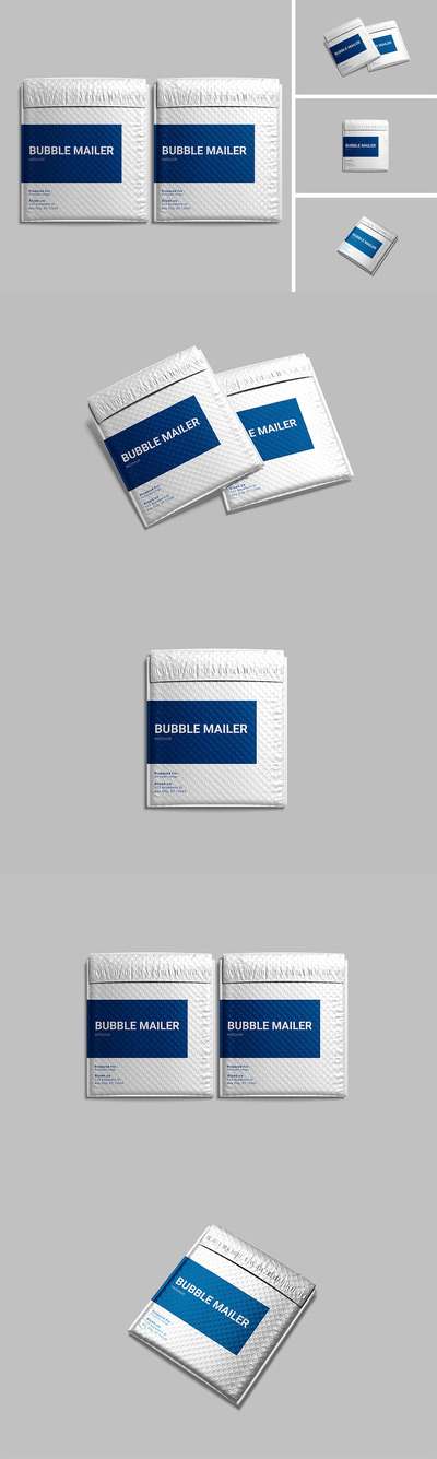 泡泡邮件袋模型样机 (PSD,PDF)