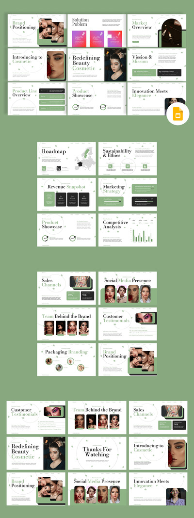 美容介绍PPT模板 (PPTX)