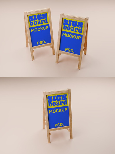 标志菜单模型样机 (PSD)