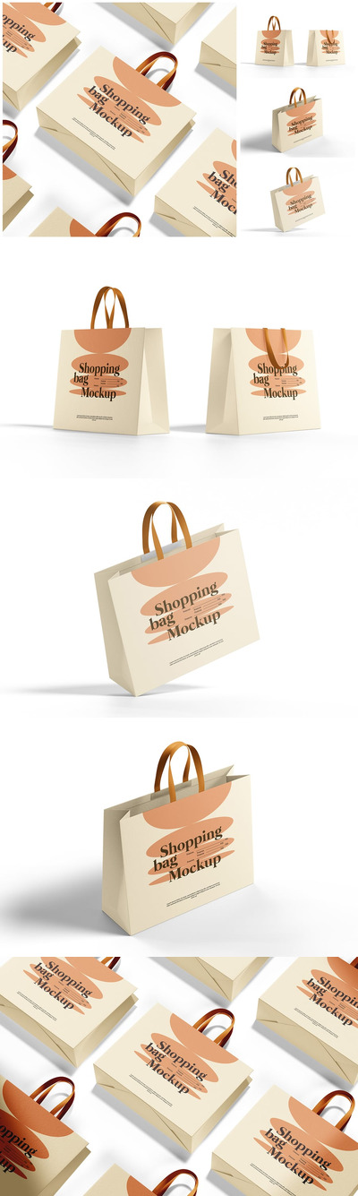 购物袋模型样机 (PSD)