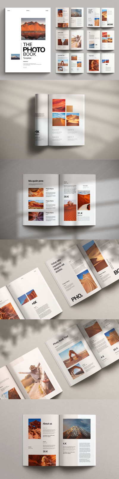 大图画册模板画册模板 (INDD)