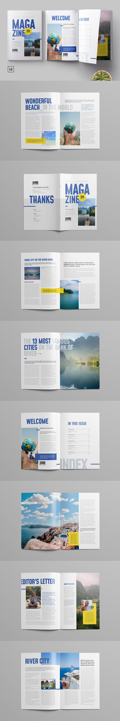 旅行杂志画册模板 (INDD)