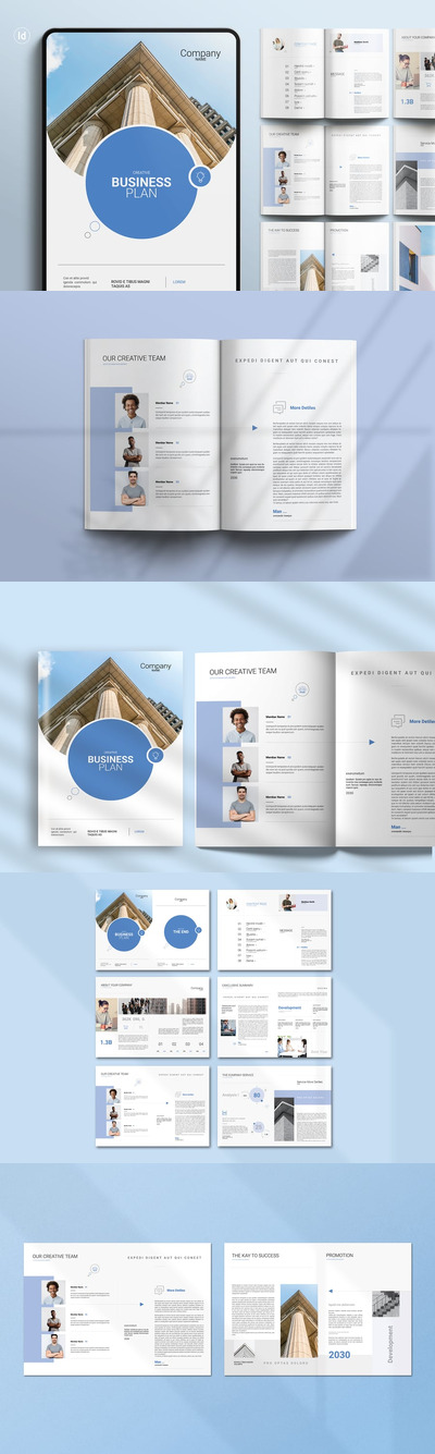 商业计划手册画册模板 (INDD)