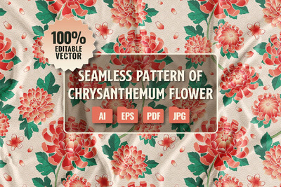 菊花无缝图案（AI,EPS,JPG,PDF）