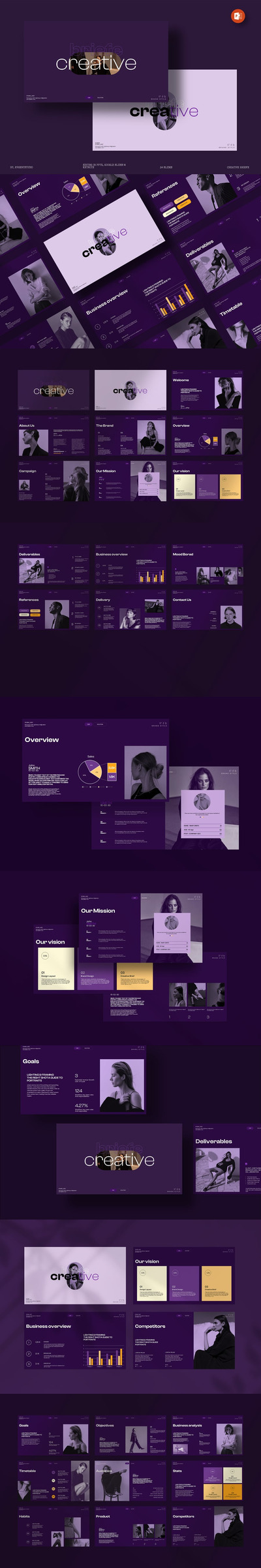 创意简短的PPT模板 (PPTX)