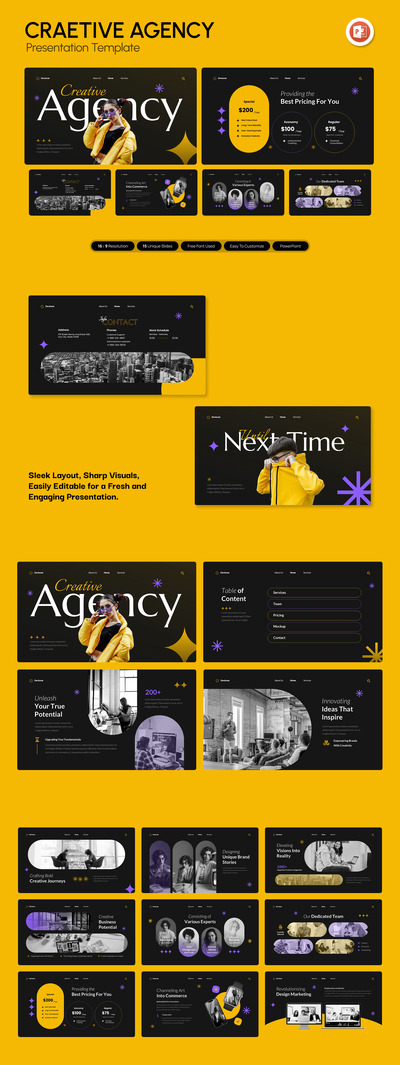 代理创意演示模板PPT模板 (PPTX)