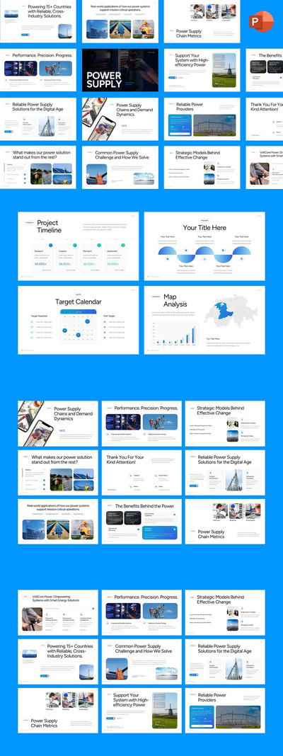 电源技术PPT模板 (PPTX)