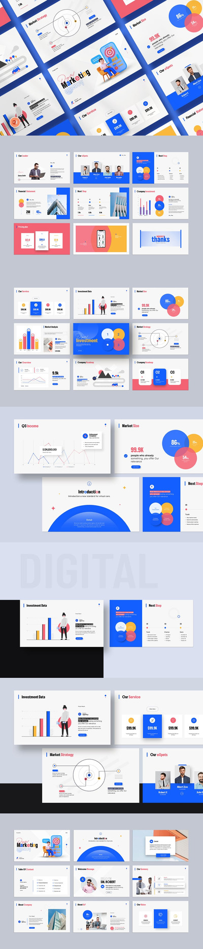 数字营销策略PPT模板 (PPTX)