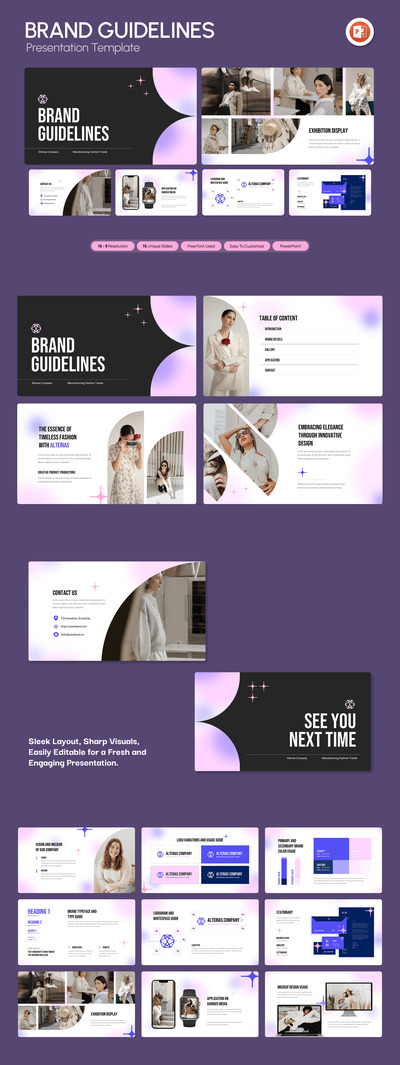 品牌指南PPT模板 (PPTX)