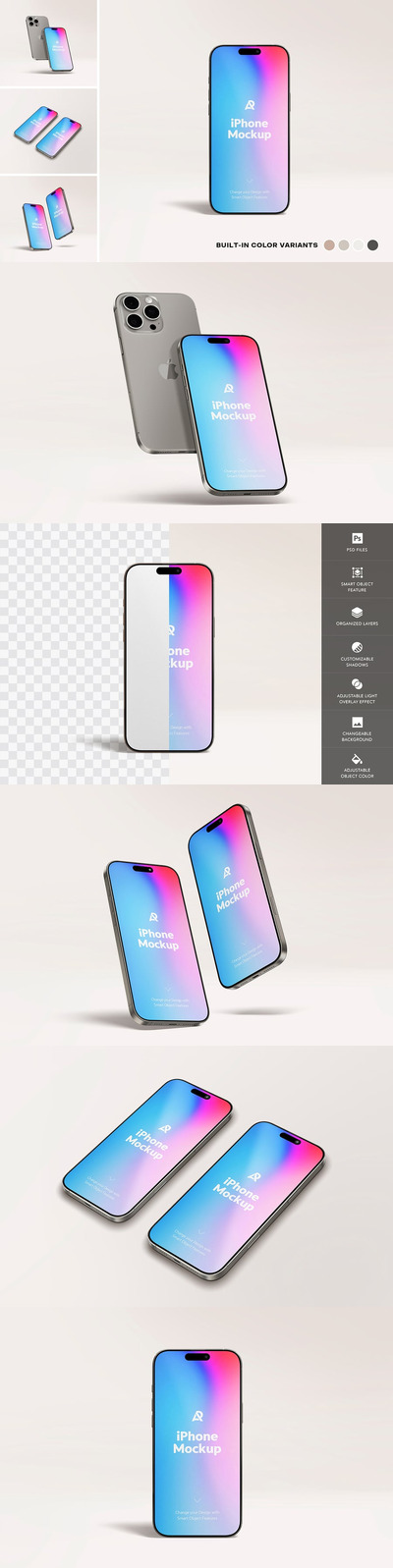 iPhone手机模型样机 (PSD)