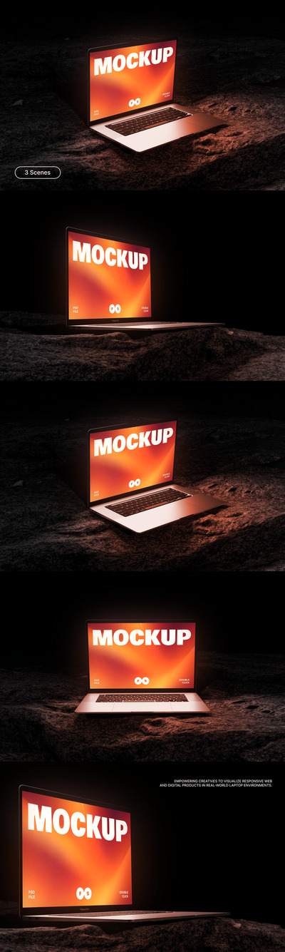 笔记本电脑模型样机 (PSD)