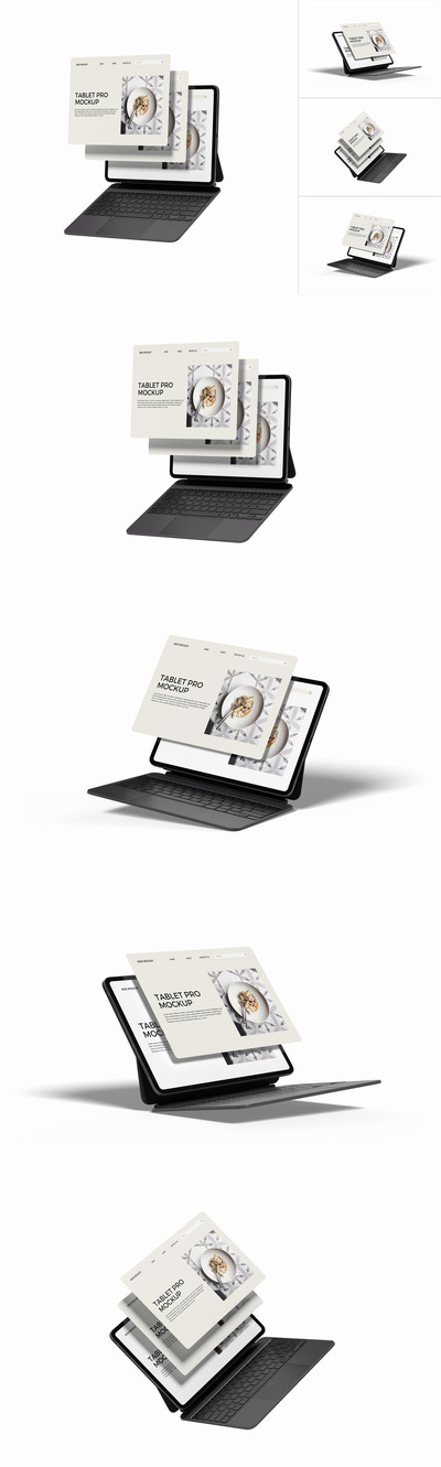 平板电脑专业模型样机 (PSD,PDF)