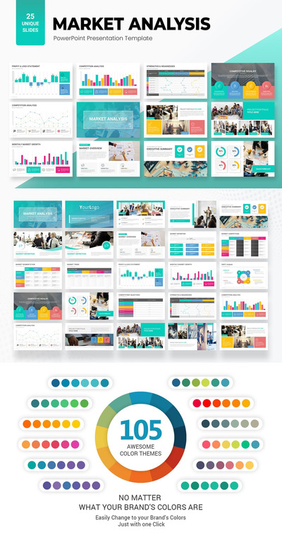 市场分析PPT模板 (PPTX)