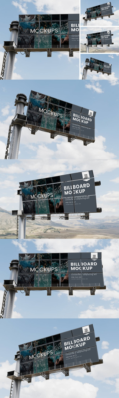 广告牌模型样机 (PSD,PDF)