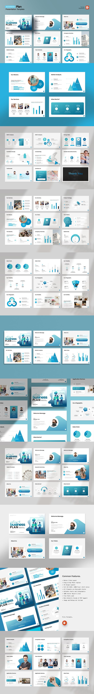 业务计划PPT模板 (PPTX)