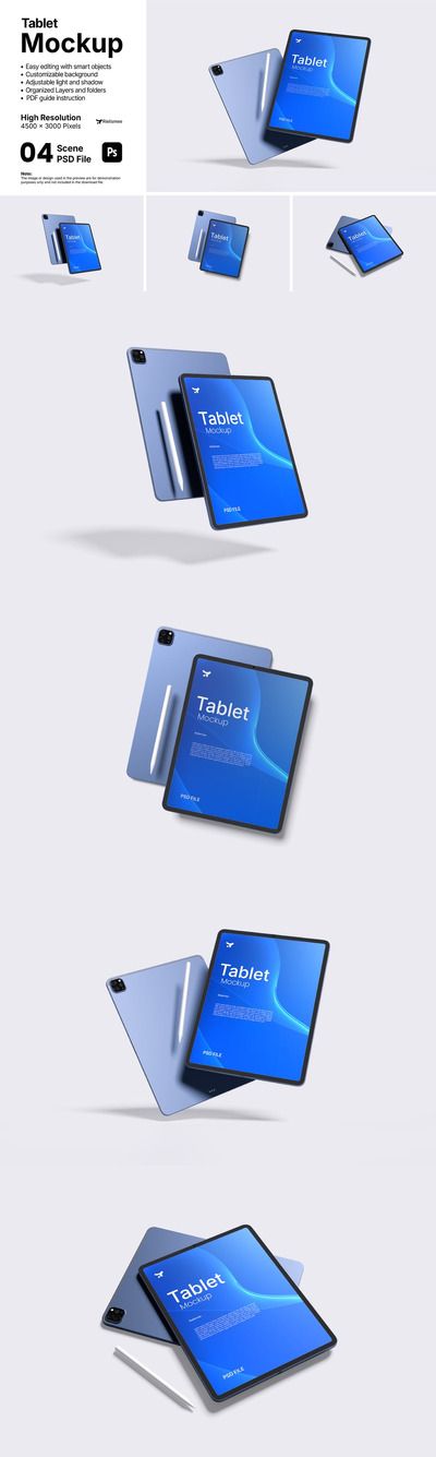 平板电脑模型样机 (PSD)