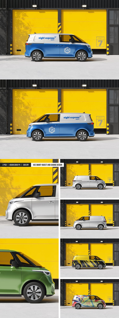 电动货车品牌模型样机 (PSD)