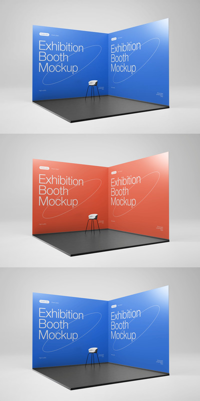 展览亭模型样机 (PSD,PDF)