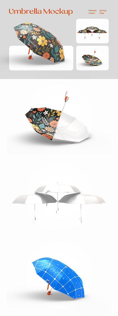 雨伞模型套装样机 (PSD)