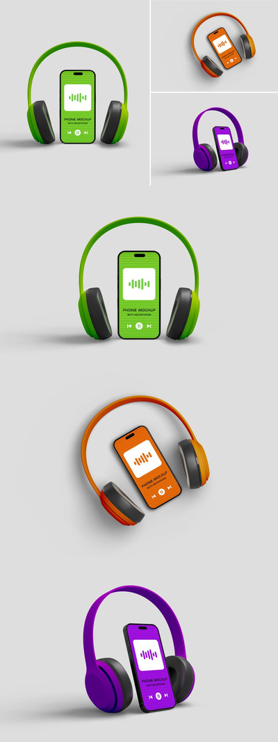 带耳机的电话模型样机 (PSD)