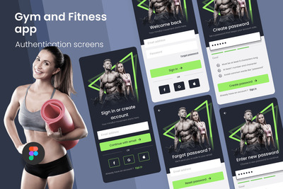 现代瑜伽应用APP UI KIT (FIG)