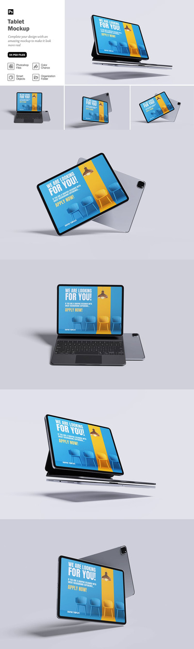 平板电脑模型样机 (PSD)