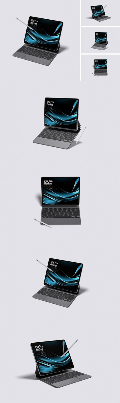 iPad Pro模型样机 (PSD,PDF)