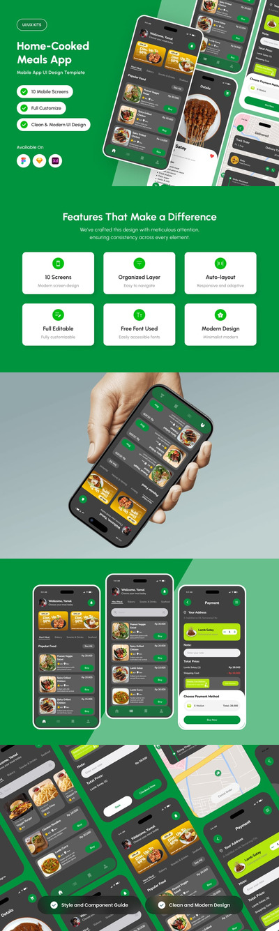 温暖食品订购应用APP UI KIT (FIG,SKETCH,XD)