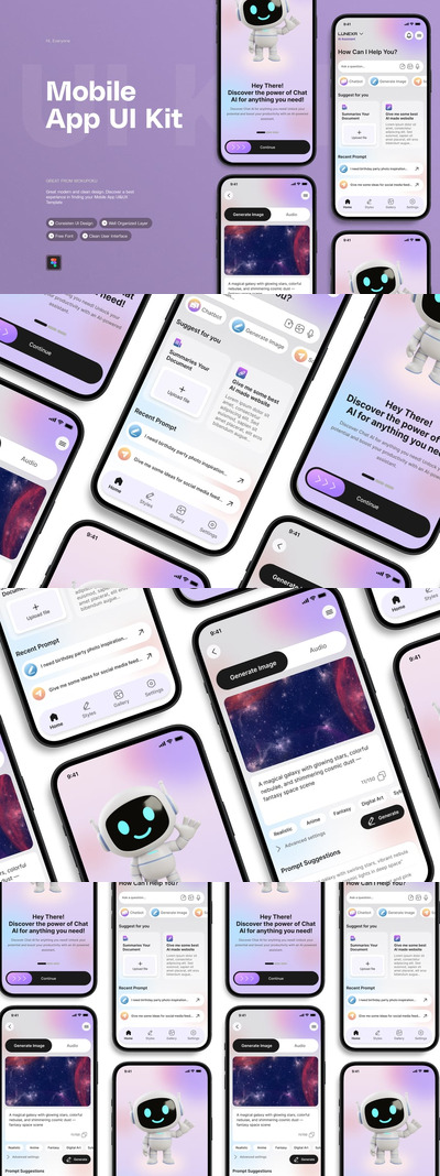 AI-移动应用APP UI KIT (AI,EPS,PSD,FIG)